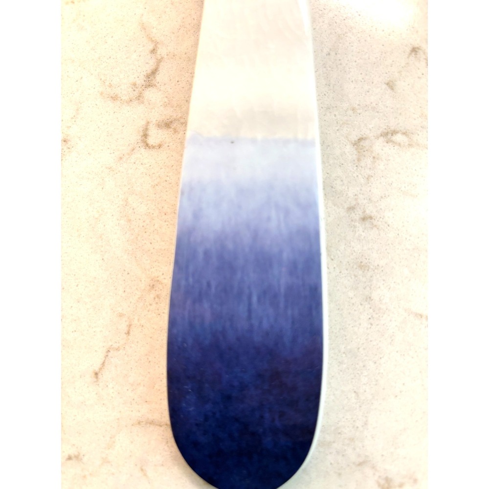 Salad Serve  Spoon Fork‎ Blue White Ombre Melamine Serving Utensils - Picture 8 of 11